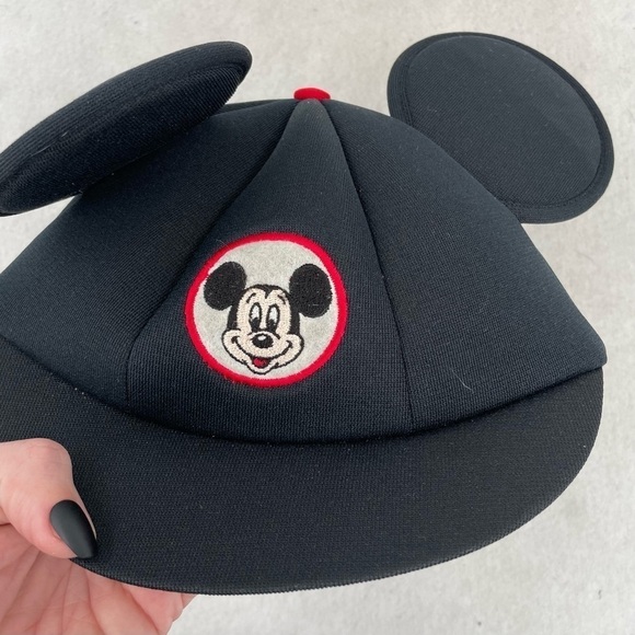DISNEY Goofys Hat Co. Vintage Snap Back Black Hat with Mickey Mouse Ears Small - Picture 2 of 8